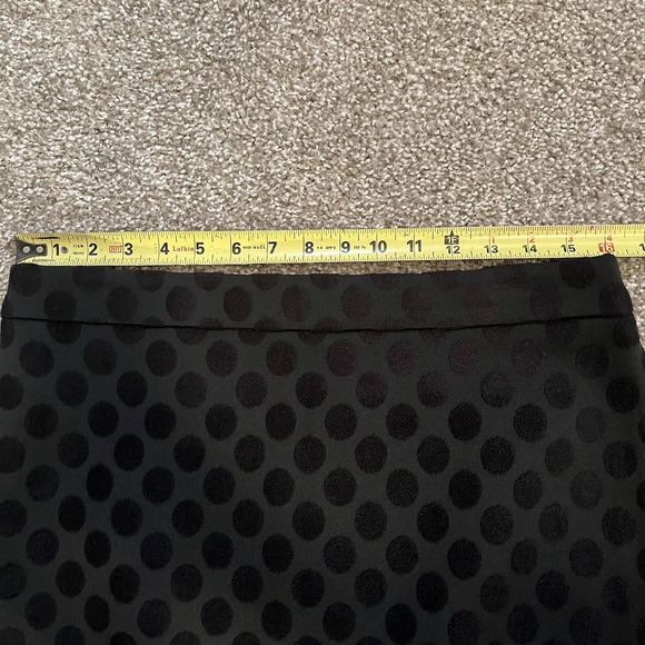Ann Taylor Black Pencil Skirt 10  Lined Polka Dot Office Business Casual NWT! - Picture 7 of 11